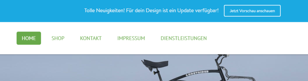 Design Update für Ihre Jimdo Seite verfügbar