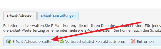 E-Mail Adresse erstellen mit Plesk